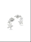 Gümüş Minimal Sıralı Yıldızlar Kadın Küpe thumbnail 1