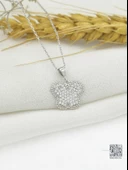 Timeless Series Zirkon Taşlı Gümüş Işıltılı Kanat Kelebek Kolye - 2