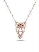 Zirkon Taşlı Baykuş Kadın Gümüş Kolye thumbnail 1