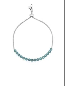 925 Ayar Gümüş Firuze Taşlı Suyolu Asansör Kilitli Kadın Bileklik thumbnail 1