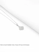 Timeless Series Zirkon Taşlı Gümüş Zarif Yaprak Kolyesi - 3