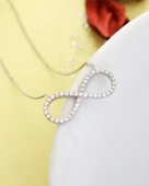 Sade Sonsuzluk Model Classical Kadın Gümüş Kolye thumbnail 2