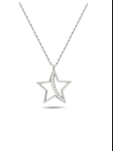 925 Ayar Gümüş Yıldızım Zirkon Taşlı Kadın Kolye thumbnail 1