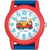 Q&Q VR99J019Y Lacivert Kırmızı İtfaiye Desenli Su Geçirmez Erkek Çocuk Kol Saati - 6