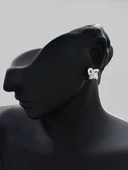 925 Ayar Tektaş Şans Gümüş Küpe thumbnail 3