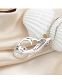 Gümüş Doğal İnci Kuğu Model Kadın Gümüş Kolye thumbnail 4