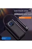 Slim Siyah Model Oto Kompresör Araç Lastik Şişirici Hava Pompası Taşınabilir - 6