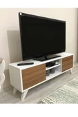IRMAK MOBİLYA Irmak Tv Sehpası & Tv Ünitesi Ceviz Kapaklı Mini Televizyon Sehpası - 4