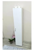 IRMAK DÜNYASI Çok Amaçlı Dolap Tek Kapaklı Dolap 5 Raflı Banyo Dolabı Mutfak Kiler Dolabı Beyaz Erzak Dolabı - 3