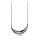 Besmele-i Şerif İşlemeli Yarım Ay Kadın Gümüş Kolye thumbnail 1