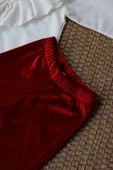 Kız Çocuk Velvet Uzun Kollu Fırfırlı Body Bluz İspanyol Kadife Tayt Pantolon Takım - 7