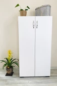 IRMAK MOBİLYA Çok Amaçlı Dolap Banyo Dolap 2 Kapaklı 4 Gözlü Banyo Havlu Dolabı - 1