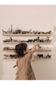 Zoo Doğal Masif Ahşap Montessori Raf - 1