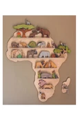 Afrika Doğal Masif Ahşap Montessori Raf - 1