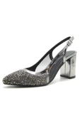 Erkan Saçmacı Panula Exclusive Platin Taşlı Fileli Arkası Açık Abiye Ayakkabı thumbnail 2