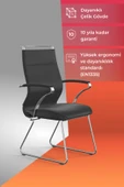 Metta Ergolife Sit Well Ergonomik Deri Bekleme Koltuğu / Toplantı Sandalyesi - 326.5D.1.6A4 - 1