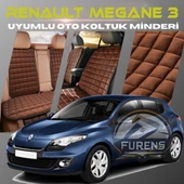 Renault Megane 3 Kahverengi Renk Tay Tüyü Cepli & Terletmez Sırtlı Oto Koltuk Minder Seti - Koltuk Koruma Kılıfı (ÖN & ARKA TAM SET) thumbnail 1