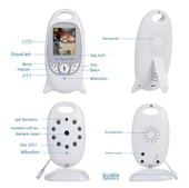 QASUL Video bebek izleme monitörü kablosuz 2.0 ''LCD çocuk bakıcısı 2 yönlü konuşma gece görüş sıcaklık güvenlik dadı kamera - 5