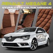 Renault Megane 4 Kahverengi Renk Tay Tüyü Cepli & Terletmez Sırtlı Oto Koltuk Minder Seti - Koltuk Koruma Kılıfı (ÖN & ARKA TAM SET) - 1