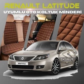 Renault Latitude Kahverengi Renk Tay Tüyü Cepli & Terletmez Sırtlı Oto Koltuk Minder Seti - Koltuk Koruma Kılıfı (ÖN & ARKA TAM SET) - 1