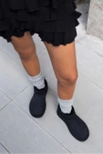 Fort Ecemnur Süet İçi Kürklü Mini Boy Bilekte Kısa Kadın Bot - 4