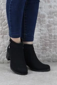 Fort 42303 Rahat Alçak Topuk Toka Taş Detaylı Sıcak Astar Kadın Bot thumbnail 2