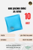 Çok Amaçlı Soğuk Havalarda Kare Şeklinde Sihirli Jel El Sıcak Tutan Isıtıcı Torba Cep Sobası 10 Adet thumbnail 1