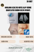 Premium Kalite Horlama Azaltıcı Nefes Alış Veriş Kolaylaştırıcı Burun Filesi Aparatı 20'li Set - 1