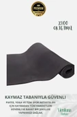 Lüks İki Yüzeyli Kayma Önleyici Silinebilir Hijyenik Yoga Minderi Pilates Meditasyon Matı 16 mm - 3
