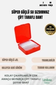 Özel Tasarım Süper Güçlü Yapışkan Kolay Çıkarılabilir 60 Parça Çift Taraflı Şeffaf Bant 2'li Set thumbnail 1