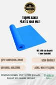 Lüks İki Yüzeyli Kayma Önleyici Silinebilir Hijyenik Yoga Minderi Pilates Meditasyon Matı 4 mm thumbnail 1