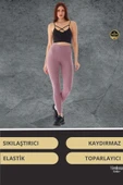 Deluxe Tasarım Vücut Şekillendiren Toparlayıcı Kaymaz Esnek Şık Spor Model Rahat Kullanım Tayt - 2