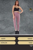 Deluxe Tasarım Vücut Şekillendiren Toparlayıcı Kaymaz Esnek Şık Spor Model Rahat Kullanım Tayt - 6