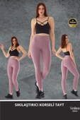 Deluxe Tasarım Vücut Şekillendiren Toparlayıcı Kaymaz Esnek Şık Spor Model Rahat Kullanım Tayt - 1