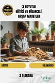 Yeni Sezon Eğitici Öğretici 3 Boyut Ahşap Puzzle Zeka Geliştirici Boyanabilir Oyun Maket Araba - 1