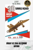 Yeni Sezon Eğitici Öğretici 3 Boyut Ahşap Puzzle Zeka Geliştirici Boyanabilir Oyun Maket Savaş Uçağı - 3
