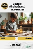 Yeni Sezon Eğitici Öğretici 3 Boyut Demonte Ahşap Zeka Geliştirici Boyanabilir Oyun Maket Puzzle - 1