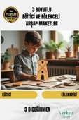 Yeni Sezon Eğitici Öğretici 3 Boyut Ahşap Puzzle Zeka Geliştirici Boyanabilir Oyun Maket Değirmen - 1
