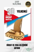Yeni Sezon Eğitici Öğretici 3 Boyut Ahşap Puzzle Zeka Geliştirici Boyanabilir Oyun Maket Yelkenli - 3