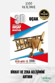 Yeni Sezon Eğitici Öğretici 3 Boyut Ahşap Puzzle Zeka Geliştirici Boyanabilir Oyun Maket Uçak - 3