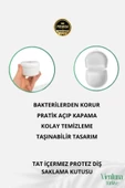 Yüksek Kalite Uzun Ömürlü Plastik Hijyenik Tat I?çermez Protez Diş Saklama Kutusu Geniş Boy 4 Adet - 2