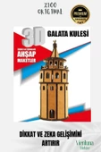 Yeni Sezon Eğitici Öğretici 3 Boyut Ahşap Zeka Geliştirici Boyanabilir Oyun Maket Galata Kulesi - 3