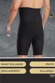 Deluxe Seri Sıkılaştırıcı Toparlayıcı Basen Bel İnceltici Göbek Düzleştirici Erkek Duble Boxer Korse - 3