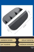 Premium Kalite Universal Uyumlu Kolay Montaj Karbon Desenli Su Yağmur Koruyucu Ayna Siperliği - 2