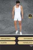 Deluxe Seri Sıkılaştırıcı Toparlayıcı Basen Bel İnceltici Göbek Düzleştirici Erkek Duble Boxer Korse - 7