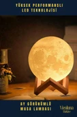 High Quality Çevre Korumalı 3B Standlı Yüksek Güçlü Led Ay Görünümlü Dekoratif Gece Masa Lambası - 7