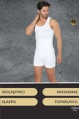 Deluxe Seri Sıkılaştırıcı Toparlayıcı Basen Bel İnceltici Göbek Düzleştirici Erkek Duble Boxer Korse - 2