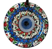 Lale Desenli Gümüş Rengi 12 Santimetre Füzyon Cam Duvar Süsü thumbnail 1