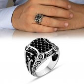 Özel Tasarımlı Kılıç Detaylı 925 Ayar Gümüş Yüzük thumbnail 1