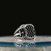 Özel Tasarımlı Kılıç Detaylı 925 Ayar Gümüş Yüzük thumbnail 2